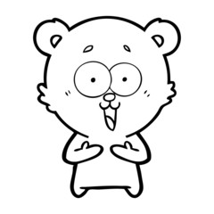 Naklejka premium laughing teddy bear cartoon