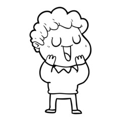 laughing cartoon man