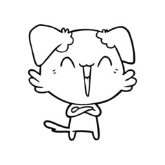 happy little dog cartoon