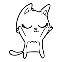 calm cartoon cat