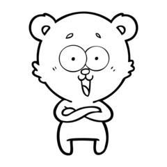 Obraz premium laughing teddy bear cartoon