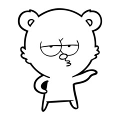 bored polar bear cartoon