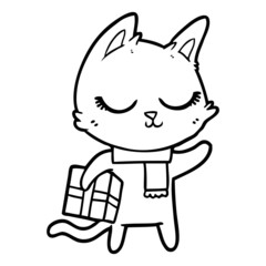 calm cartoon cat
