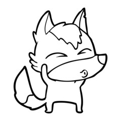 cartoon wolf whistling