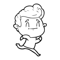 running cartoon man