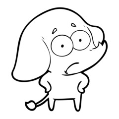 cartoon unsure elephant