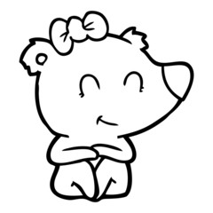 Obraz premium female bear cartoon
