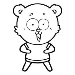 laughing teddy  bear cartoon