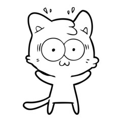cartoon surprised cat