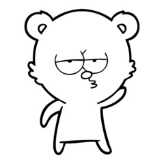bored polar bear cartoon