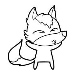 cartoon wolf whistling