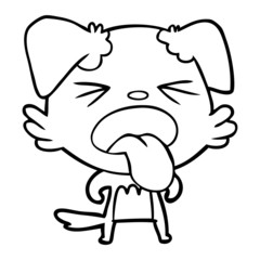 Fototapeta premium cartoon disgusted dog