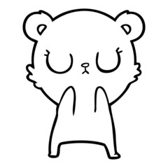 peaceful cartoon polar bear