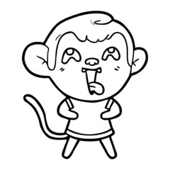crazy cartoon monkey