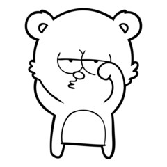 bored bear cartoon