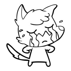 crying fox cartoon
