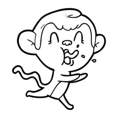 crazy cartoon monkey