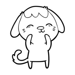 happy cartoon dog