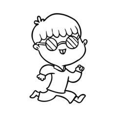 cartoon boy wearing spectacles
