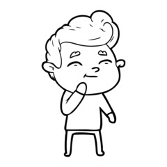 happy cartoon man