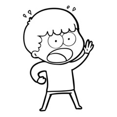 cartoon shocked man