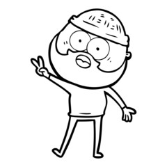 cartoon bearded man