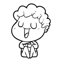 laughing cartoon man