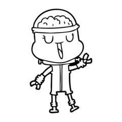 happy cartoon robot
