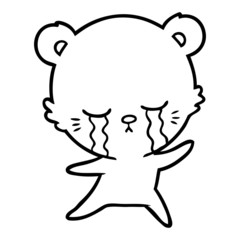 crying cartoon bear