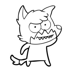 cartoon grinning fox