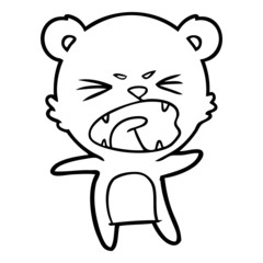 angry cartoon bear
