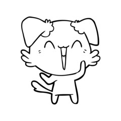 happy little dog cartoon