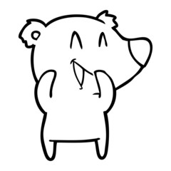 laughing bear cartoon