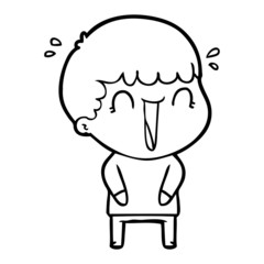 laughing cartoon man