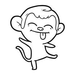 funny cartoon monkey dancing