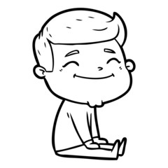 happy cartoon man