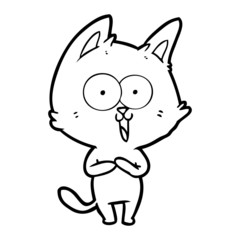 funny cartoon cat