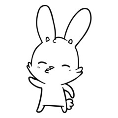 curious bunny cartoon