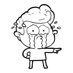 cartoon crying man