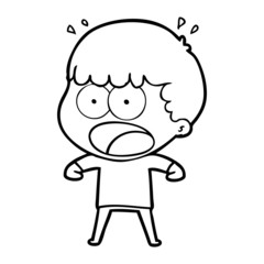 cartoon shocked man
