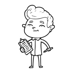 happy cartoon man