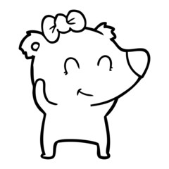 female polar bear cartoon