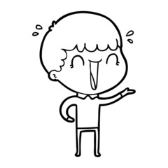 laughing cartoon man