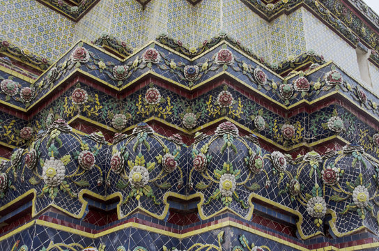 Wat Pho pattern detail images stock