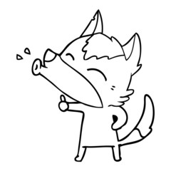 howling wolf cartoon