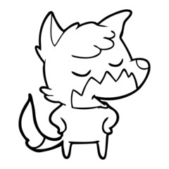 friendly cartoon fox