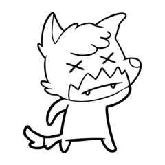 cartoon dead fox