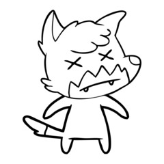 cartoon dead fox