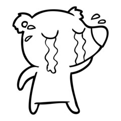 cartoon crying bear