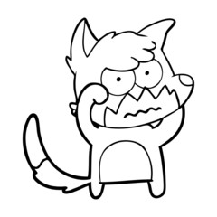 cartoon annoyed fox